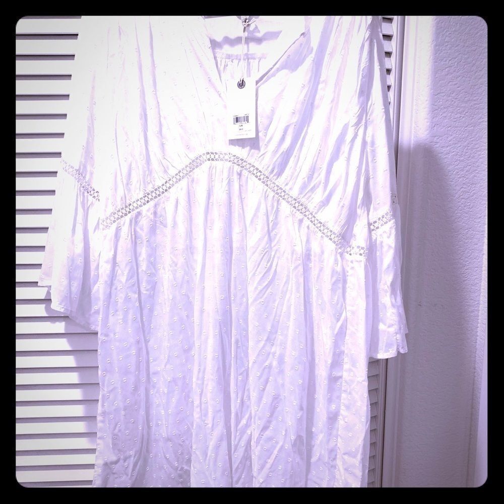 Sexy white boho dress